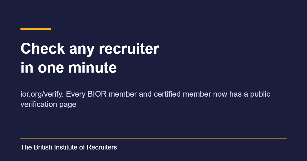 Every BIOR member now has a public verification page, and a place in the directory