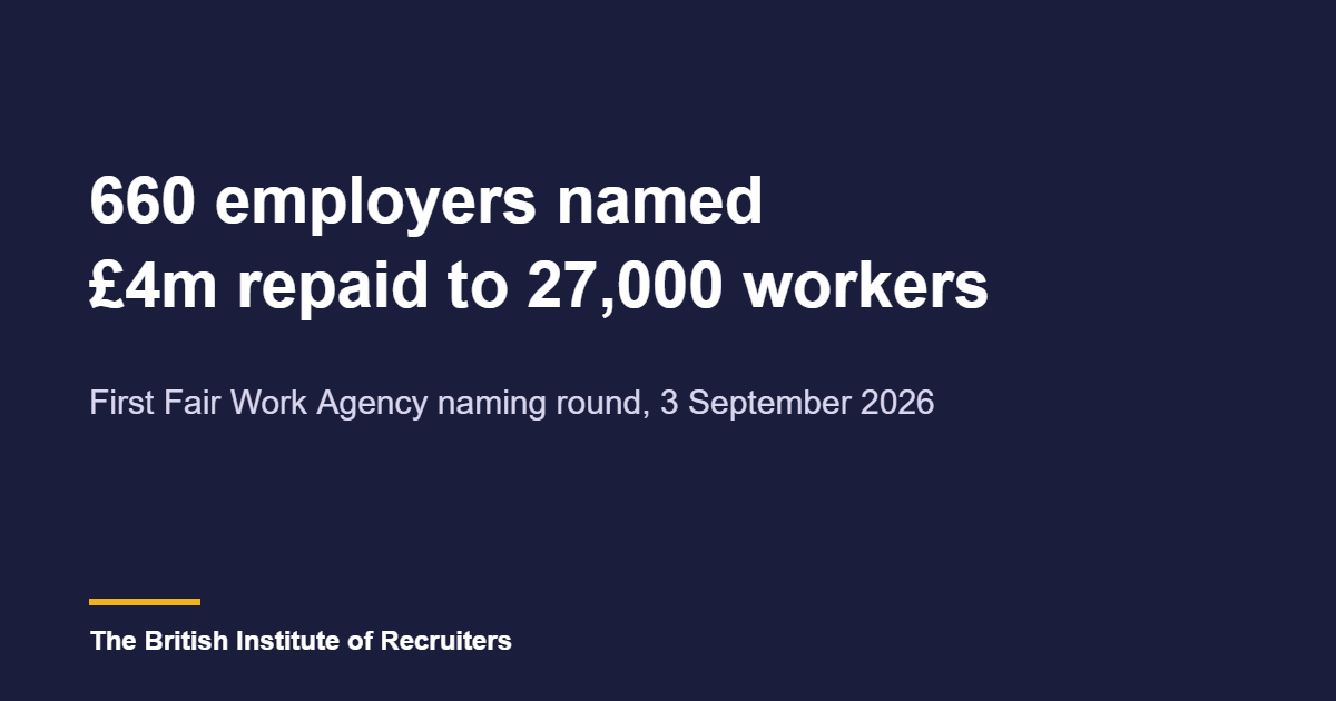 Fair Work Agency's first naming round: 660 employers, £4 million repaid