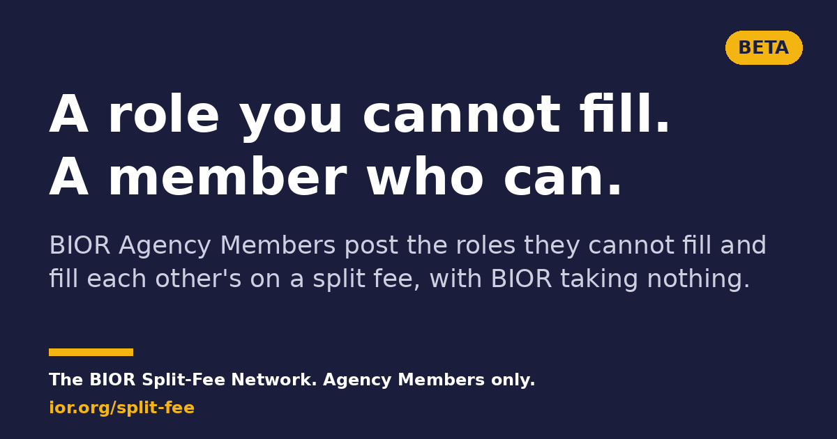 The BIOR Split-Fee Network opens to Agency Members