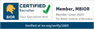 BIOR member badge, Certified Recruiter, Member of The British Institute of Recruiters