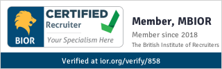 BIOR member badge, Certified Recruiter, Member of The British Institute of Recruiters